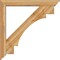 Ekena Millwork Merced Traditional Rough Sawn Bracket w/ Offset Brace, Western Red Cedar, 6"W x 42"D x 42"H BKT0604X42X42MRC01RWR - alternate 3